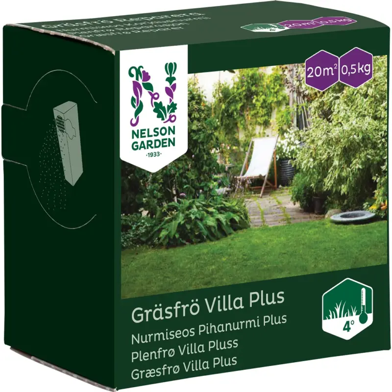 Lågt pris Gräsfrö, Villa Plus, 0,5 kg