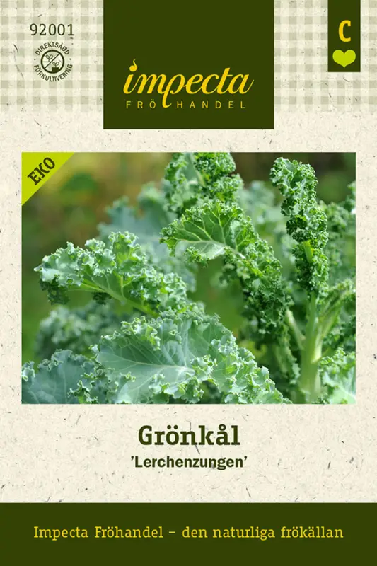 Begränsad tid Brassica oleracea Lerchenzungen, Grönkål Lerchenzungen, Ekologisk
