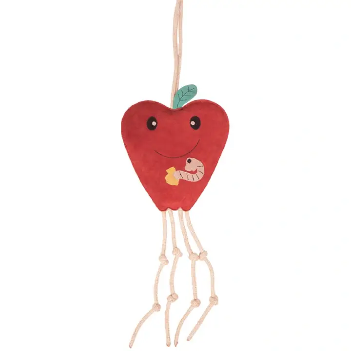 Kundfavorit Hästleksak Apple i Mocka ECO Röd