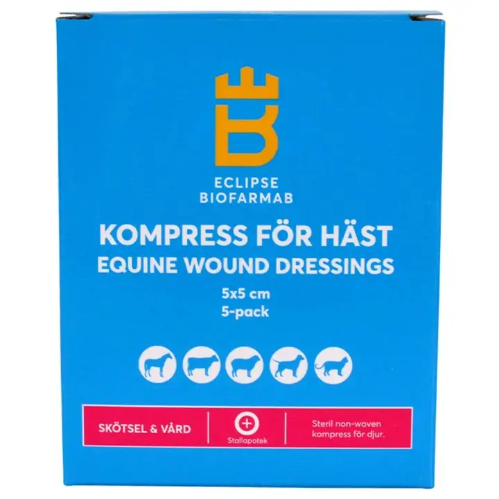 Bästa pris Steril kompress för häst 5-pack 5x5cm