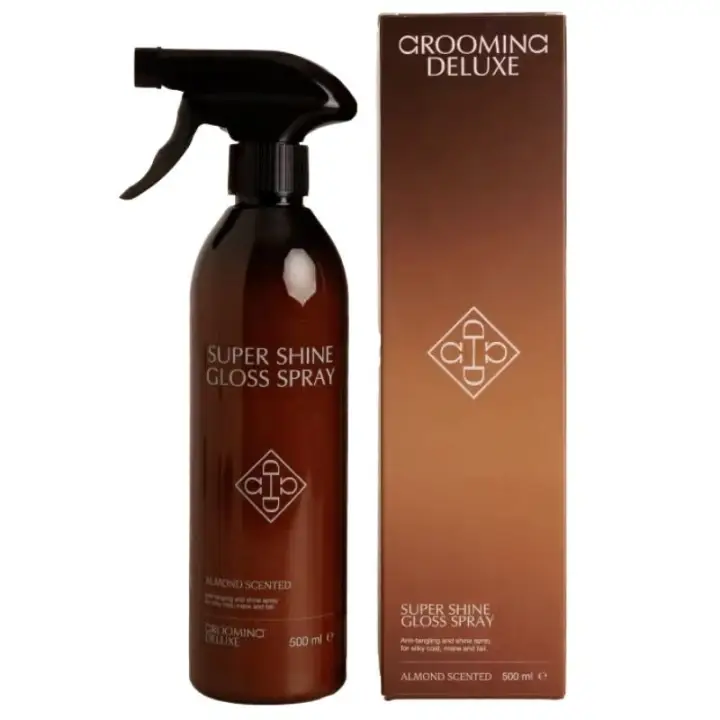 risnedsättning Pälsglans Super Shine Gloss Spray Almond 500ml