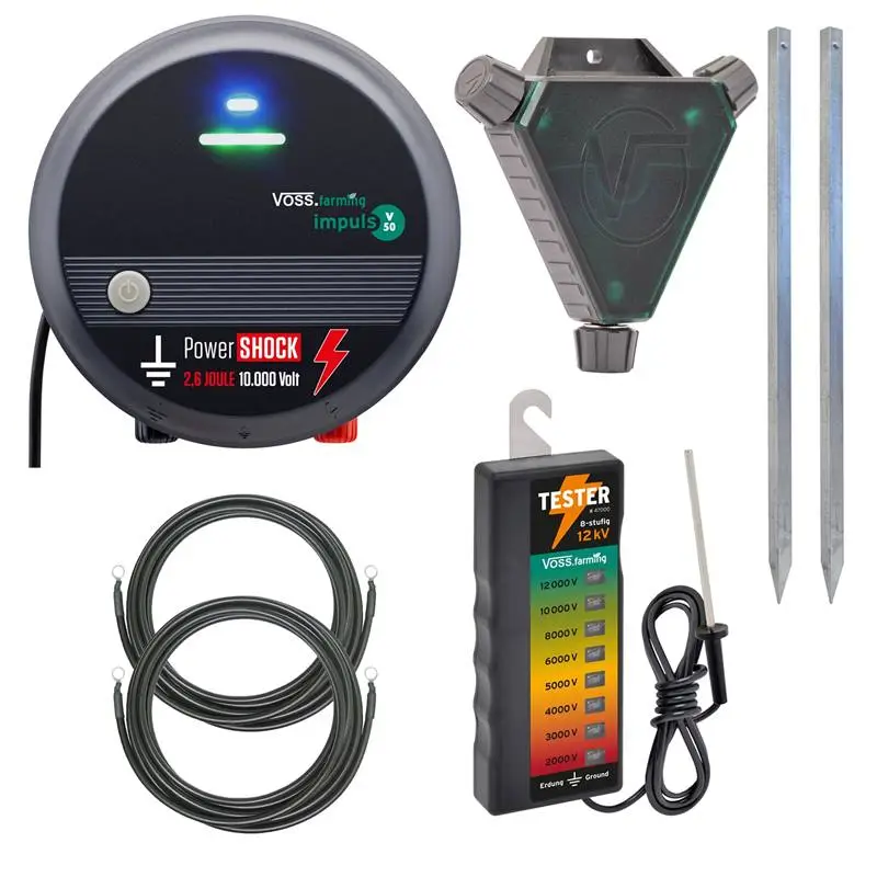 Elstängselaggregat 230 V + stängselprovare + tillbehör, VOSS.farming Endast denna vecka