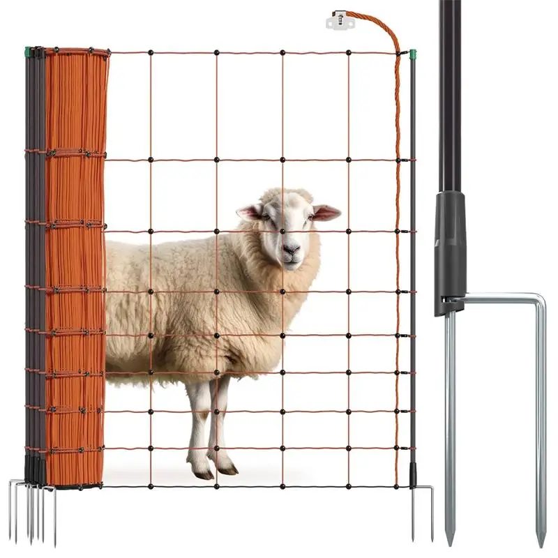 Fårnät farmNET 50m x 108cm elstängselnät, 14 stolpar, 2 spetsar, VOSS.farming Erbjudandepris
