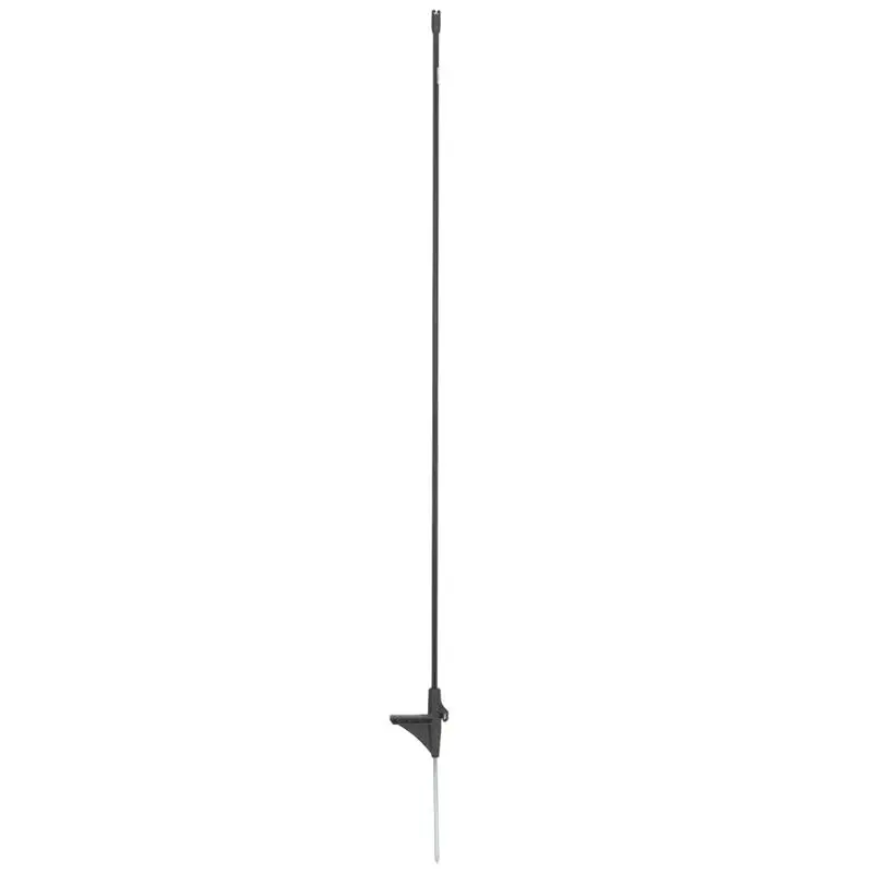 Glasfiberstolpe 90 cm, stängselpinne med tramp, oval, svart, VOSS.farming Billig