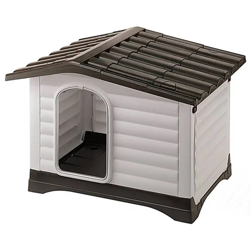 Hundkoja Dogvilla 90, hundkoja utomhus, plast, grå, 88 x 72 x 65 cm Beställ idag