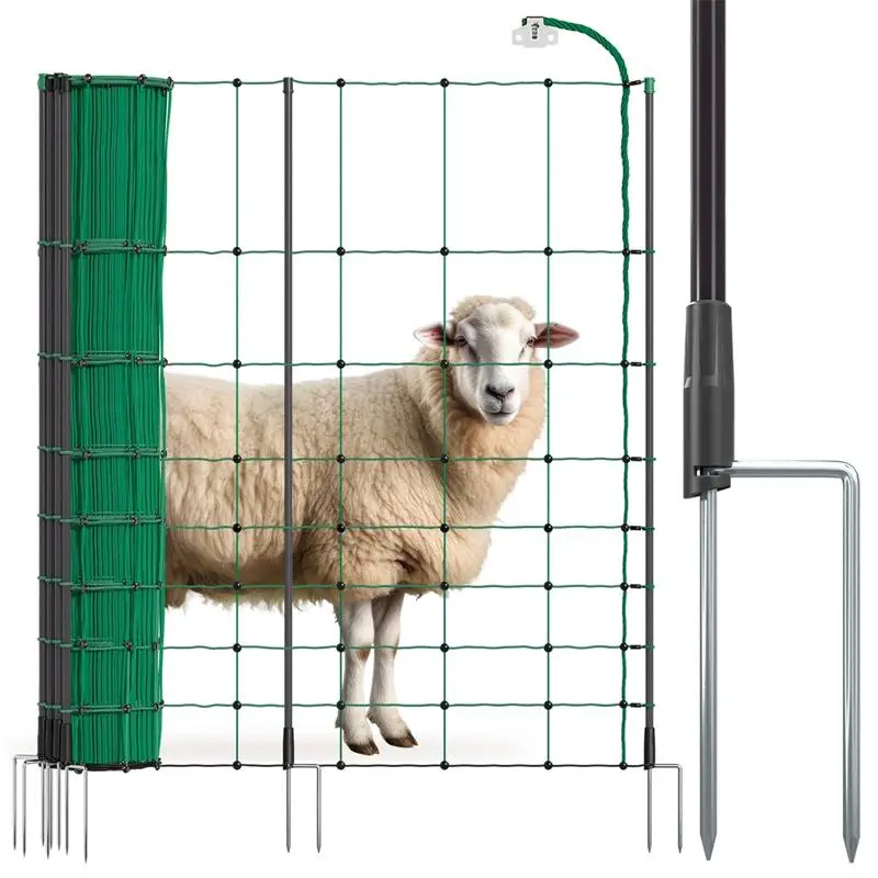 Fårnät farmNET+ 50m x 90cm elstängselnät, getstängsel, 20 stolpar, 2 spetsar, VOSS.farming Handla nu