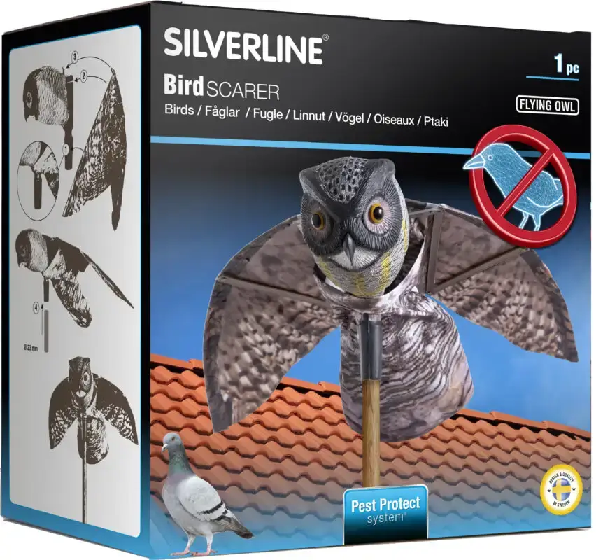 Fågelskrämma Flying Owl Uggla Snabb frakt